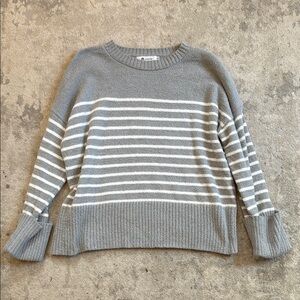 Gray Striped Women's Sweater